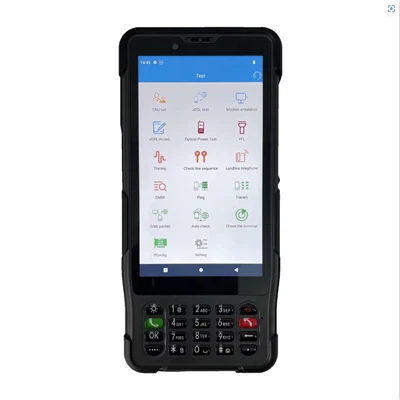 ST327 con Lan Tester, VFL, Tracker, Cable de energía metro, DMM prueba, código de barras escaneado, ONU, IPTV, probador de nivel de señal